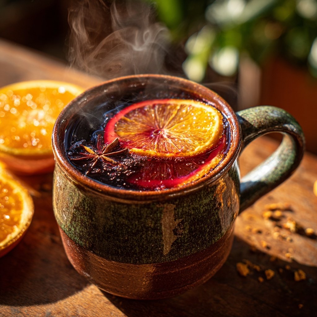 Vinho quente especiado cítricos cravos