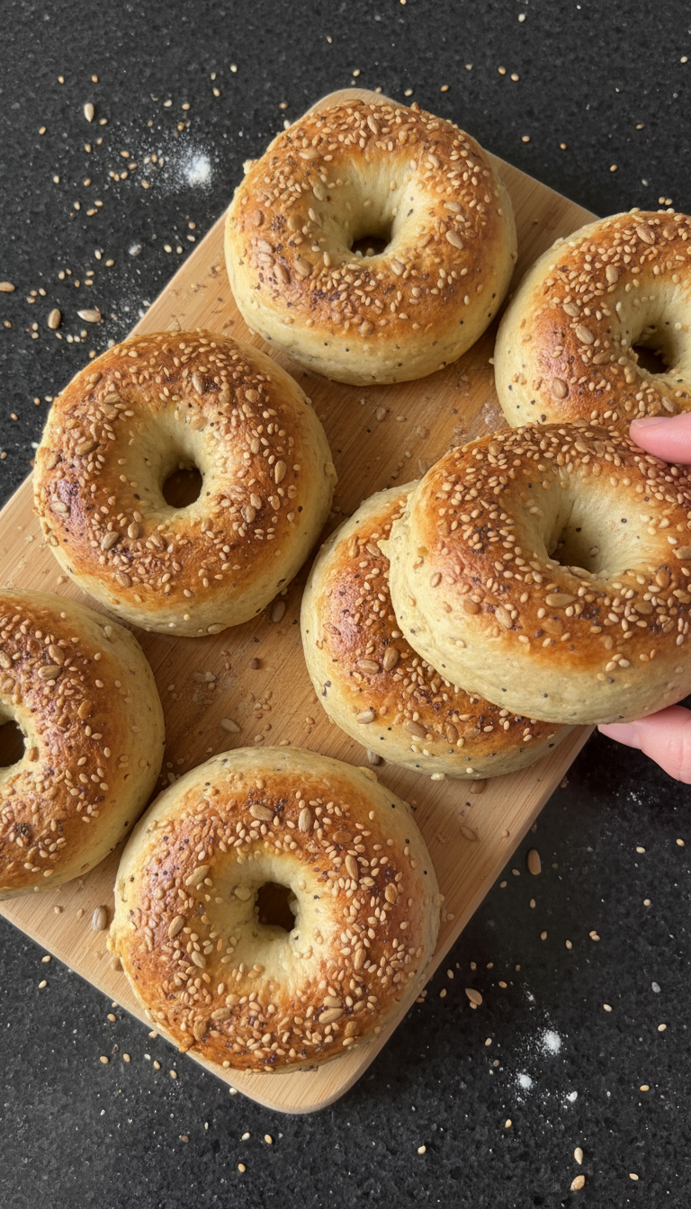Bagels gregos infundidos de proteína