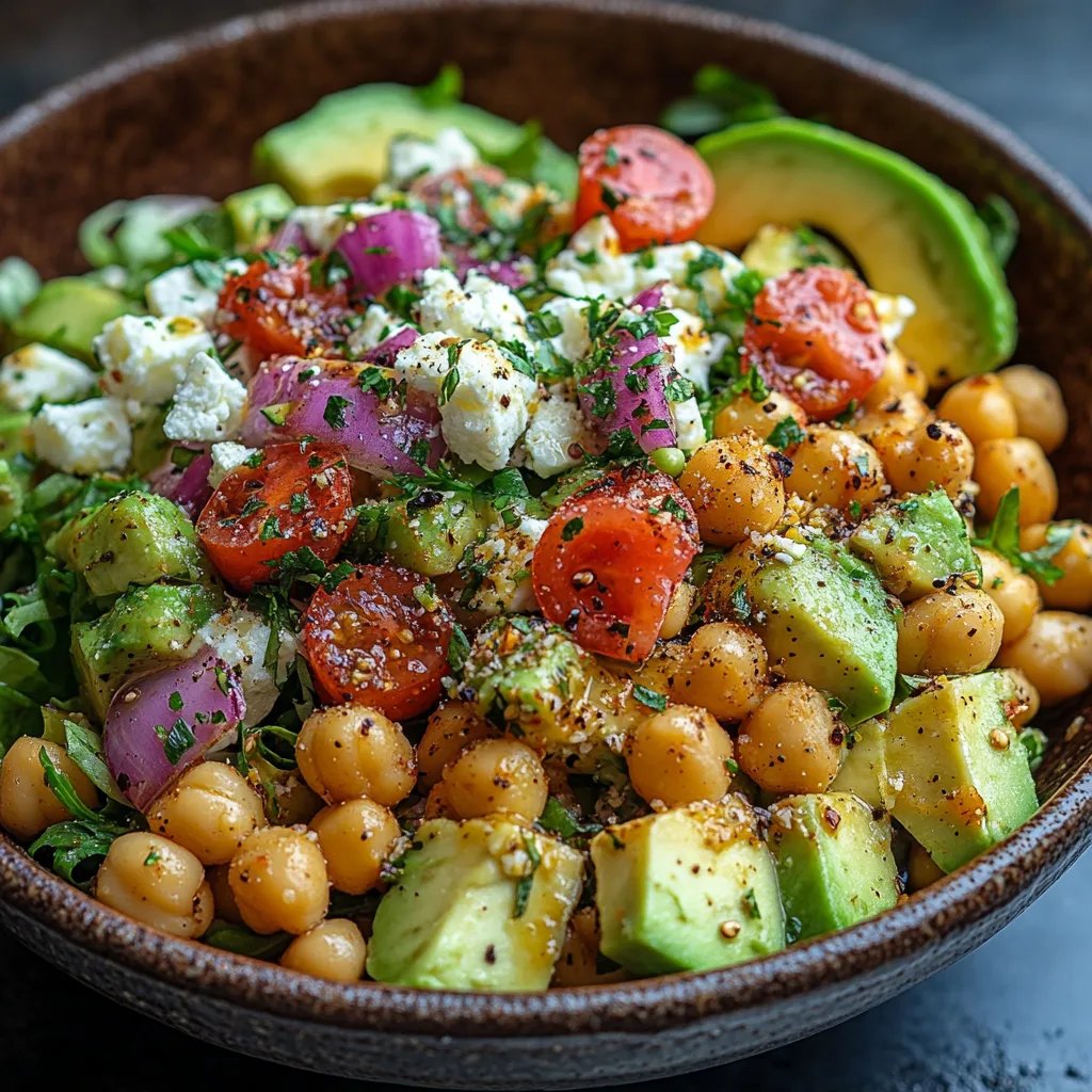 Salada de Grão-de-Bico com Feta e Abacate: Uma Receita Incrível e Definitiva