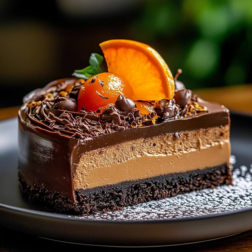 Cheesecake de Chocolate com Laranja
