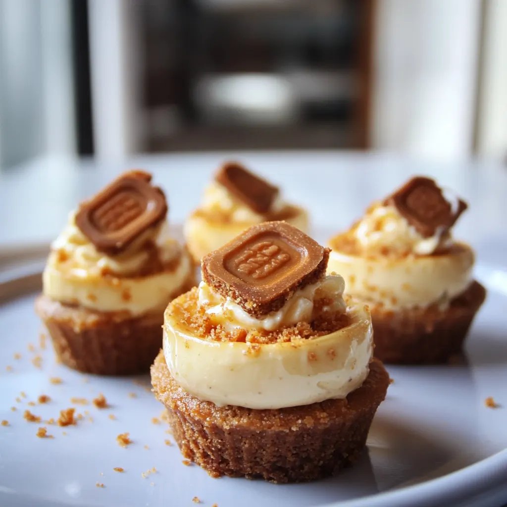 Mini Cheesecake de Lotus Biscoff sem forno
