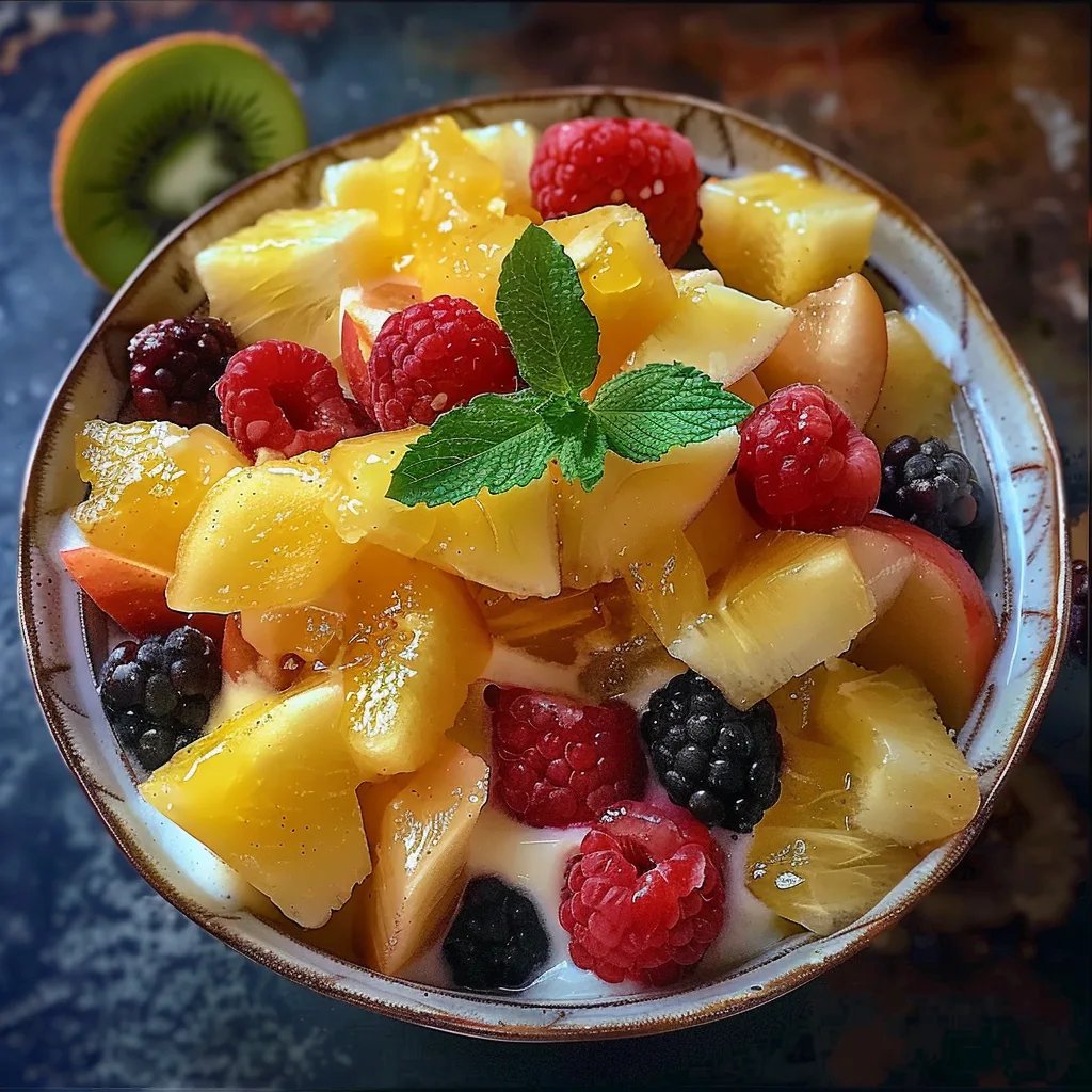 Sorvete de Abacaxi com Fruta