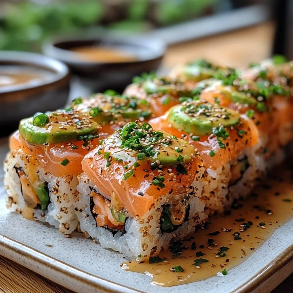 <p>Sushi de Arroz Crocante com Salmão Defumado e Molho Bang Bang: Uma Receita Incrível e Definitiva</p>