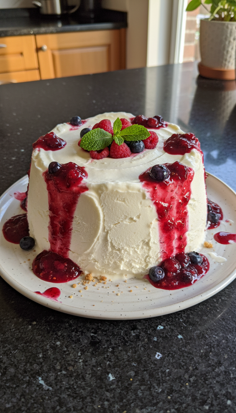 Torta leve de iogurte congelado