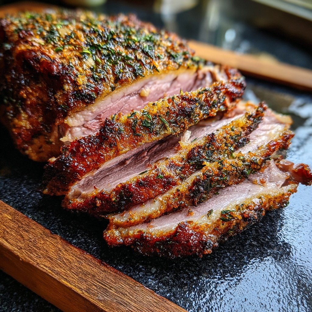 Lombo Cordeiro Crosta Ervas Alho