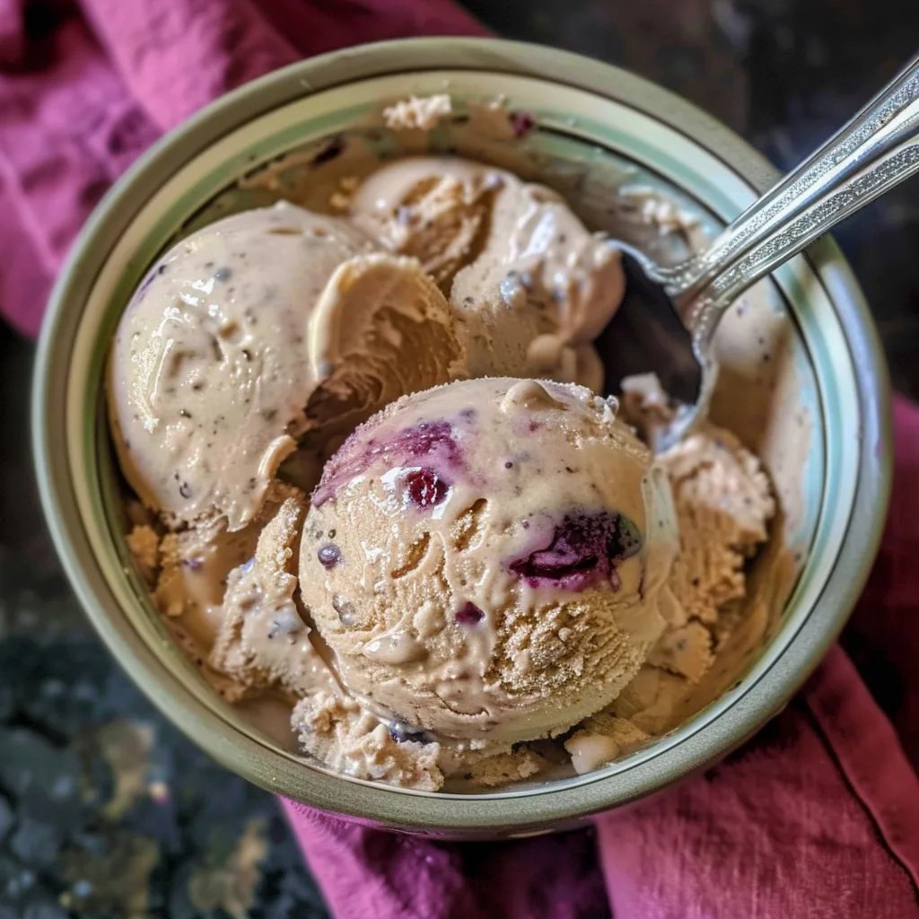 Sorvete Caseiro de Ameixa