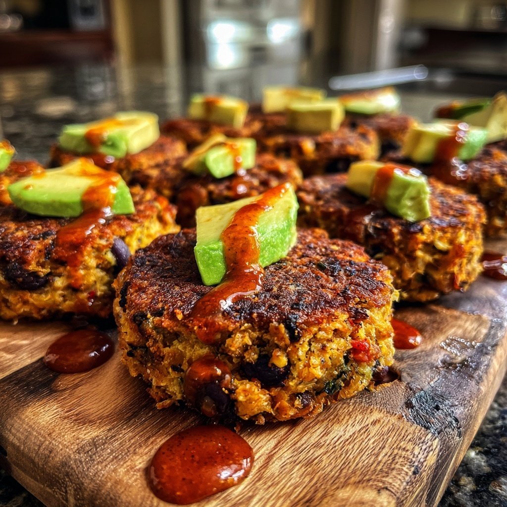 Mini hambúrgueres vegetarianos picantes