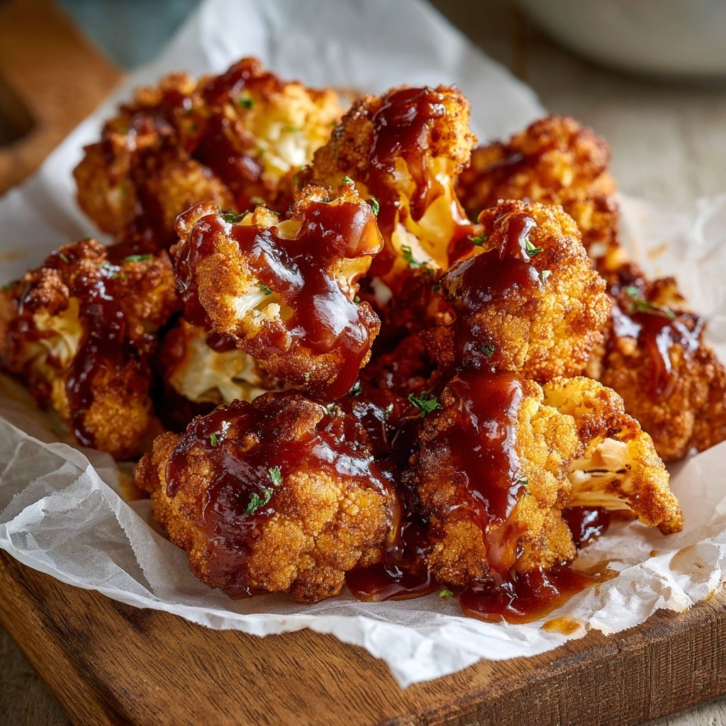 Asas de couve-flor com molho barbecue