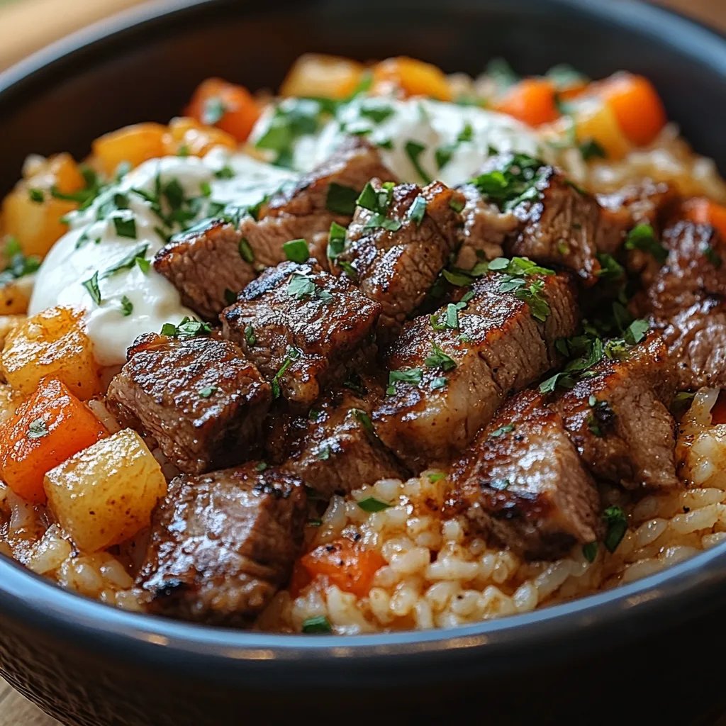 Arroz Cremoso com Queso e Tiras Suculentas de Bife: Uma Receita Incrível e Definitiva
