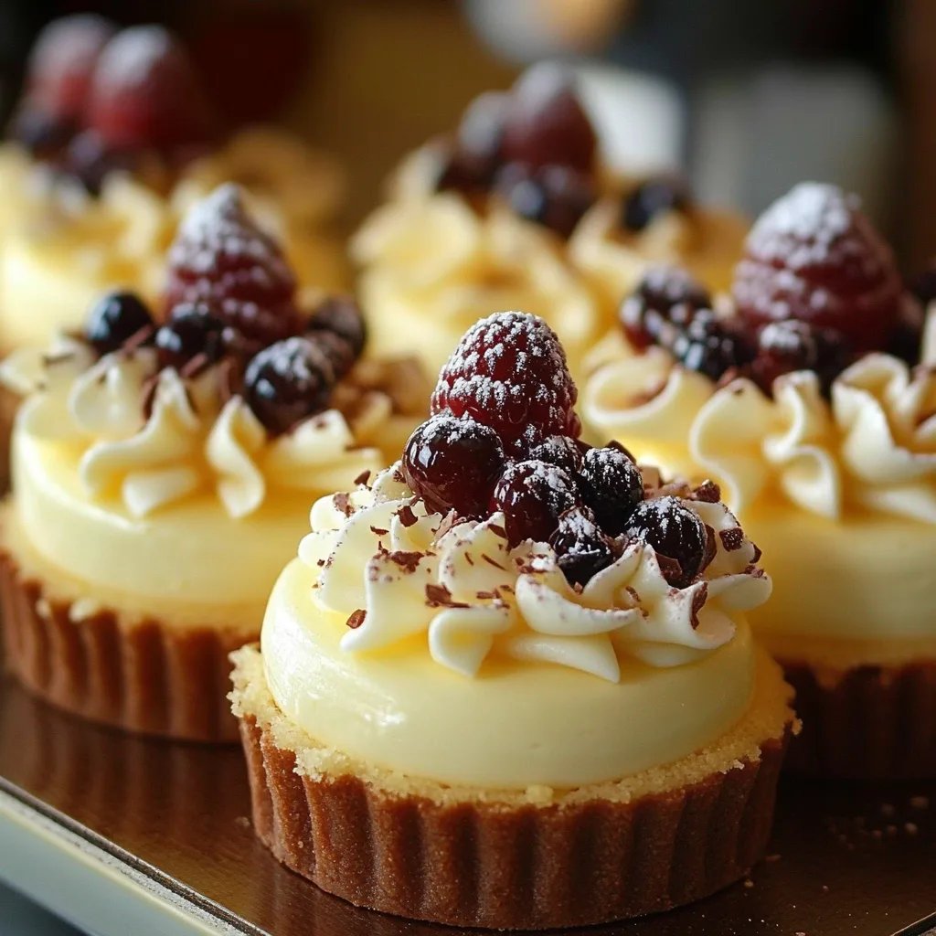 Tortinhas Elegantes de Mousse de Chocolate Branco