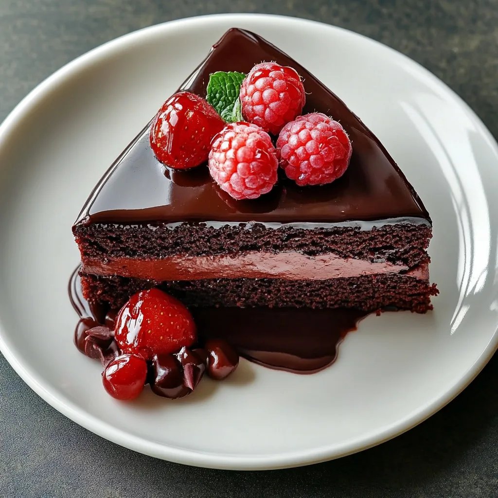 Bolo de Chocolate com Recheio de Morango Fresco