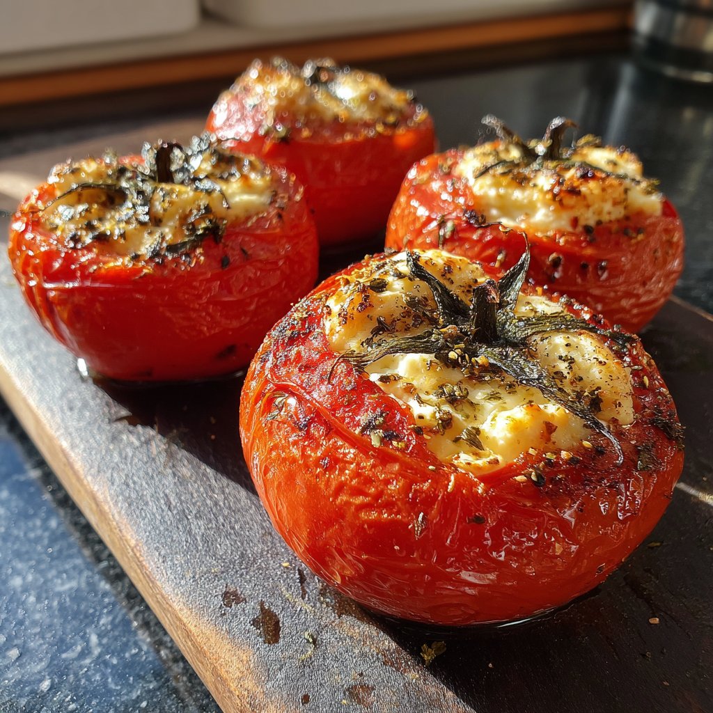 Tomates cereja recheados feta queijo