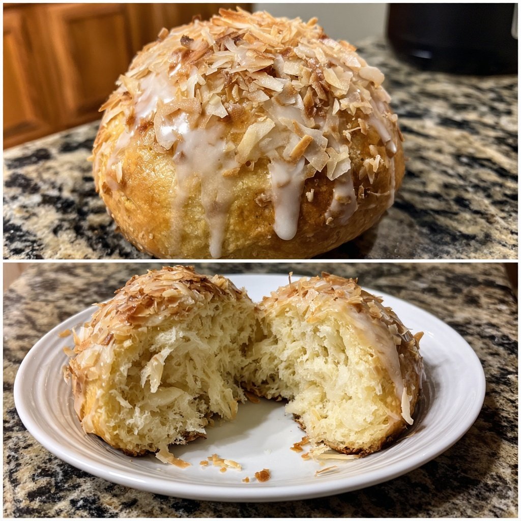 Pão doce havaiano coco