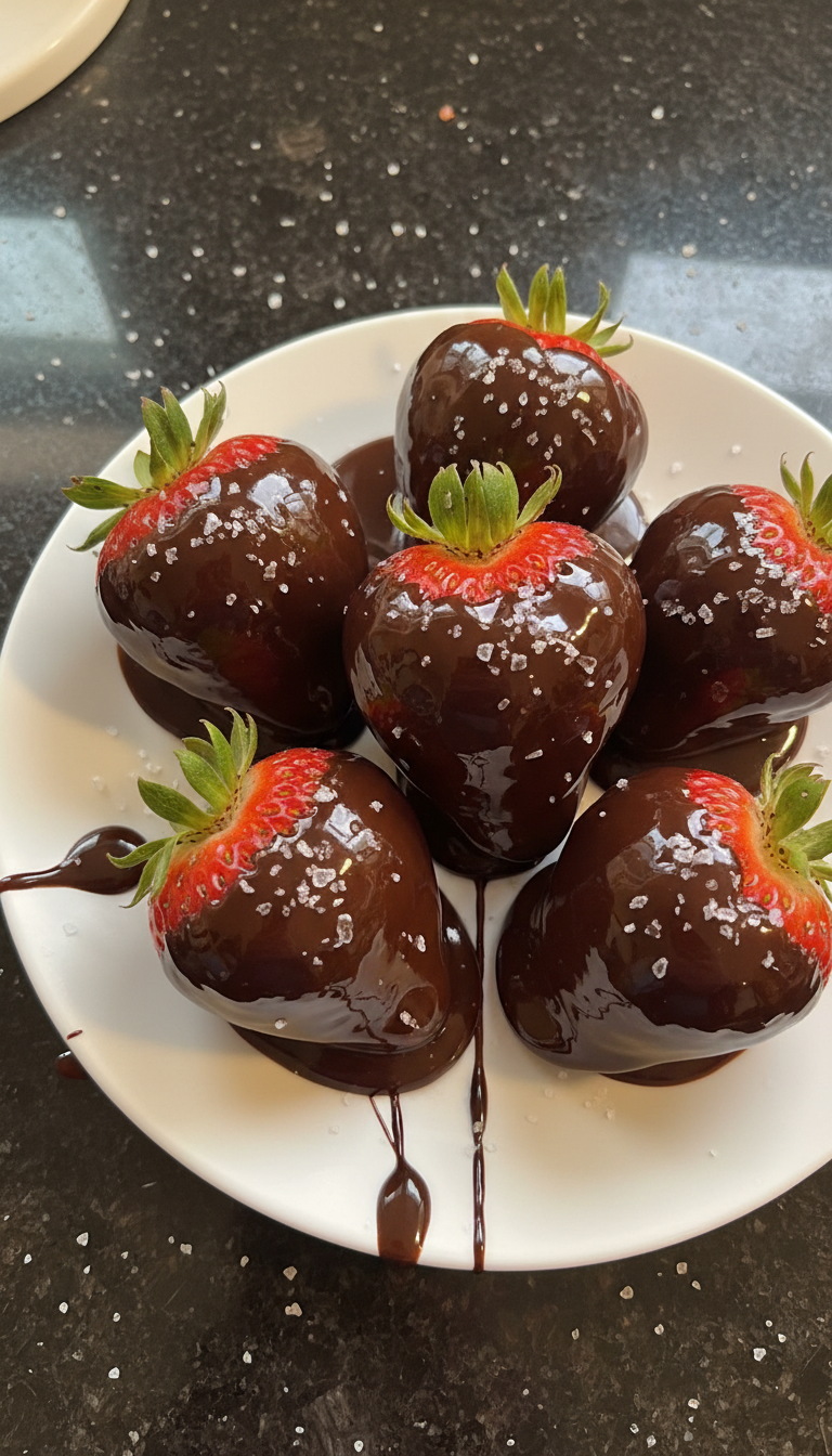 Grandes morangos cobertos de chocolate de Dubai