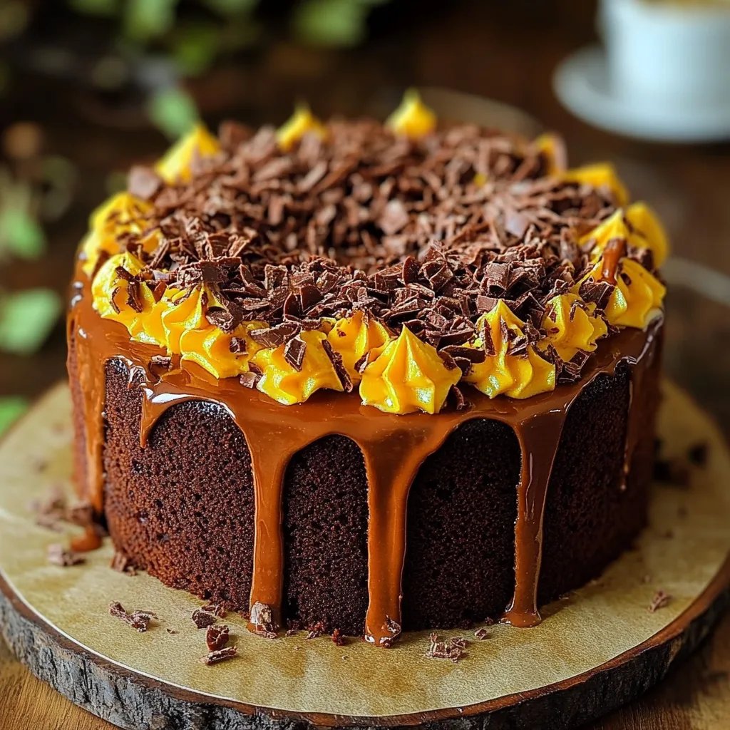 Bolo de Cenoura Brasileiro com Cobertura Cremosa de Chocolate