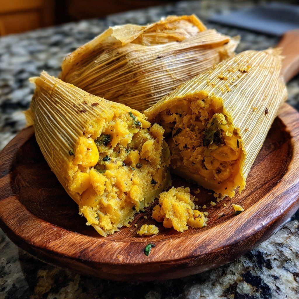 Massa Tamales Recheio Folhas Milho